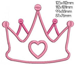 Stickmuster - Prinzessin Krone